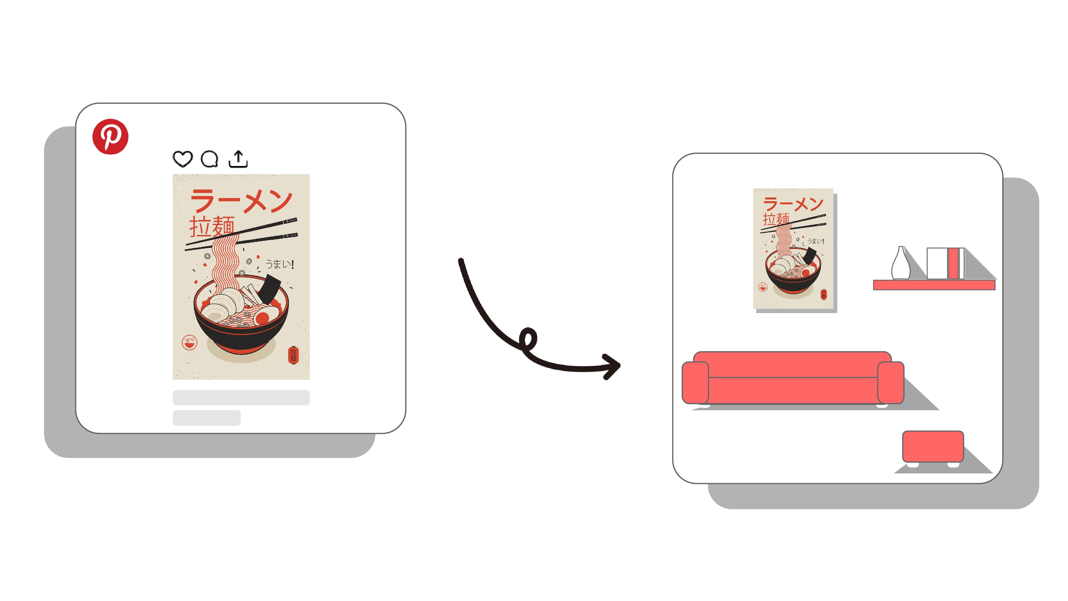 Pinterest pin to poster transformation